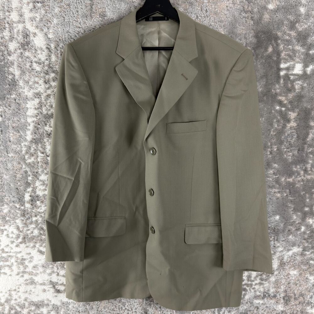 Emanuel Ungaro Size 42S Wool Minimalist Career‎ Blazer Jacket Gray Long Sleeve